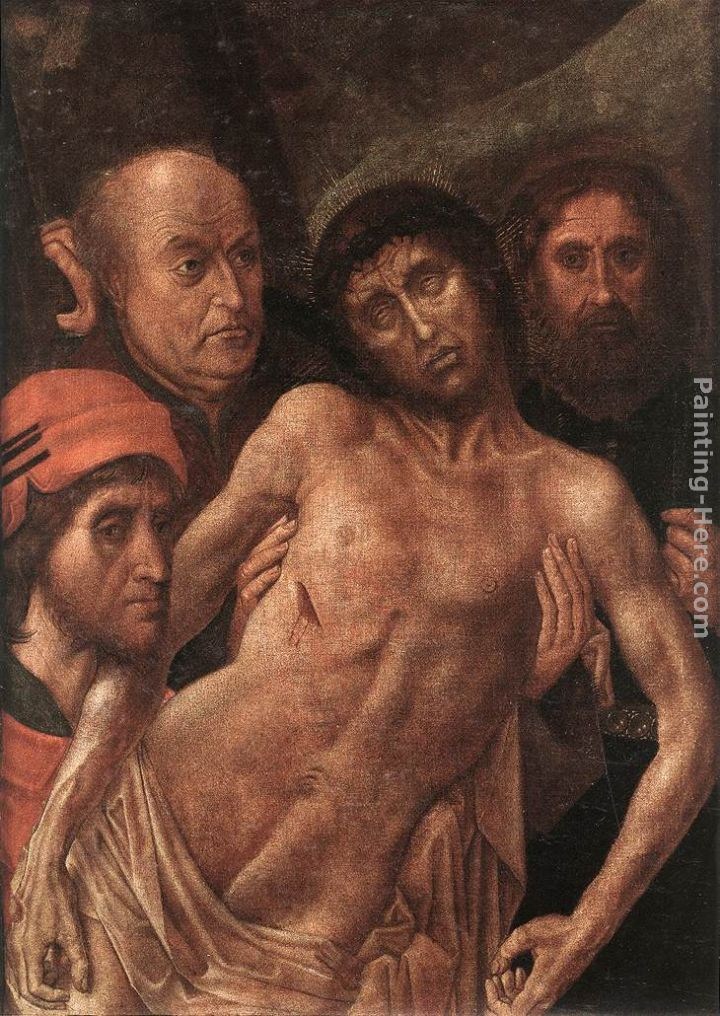 Hugo van der Goes Deposition Diptych (Small Deposition, left wing)